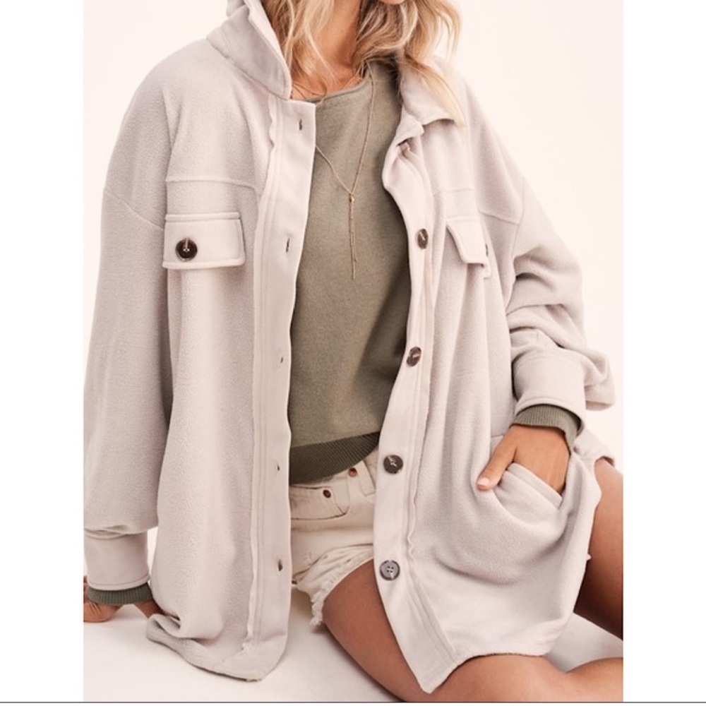 Taupe Shacket By La Miel